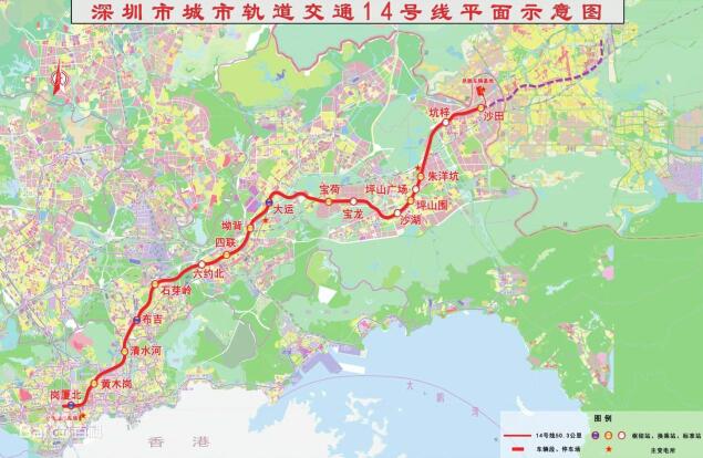 深圳地铁14号线线路图